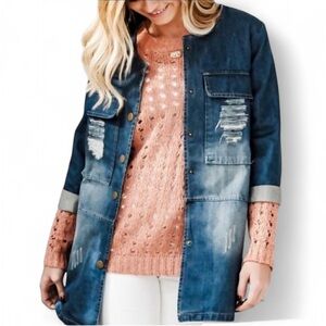 ‎Distressed Denim Jacket